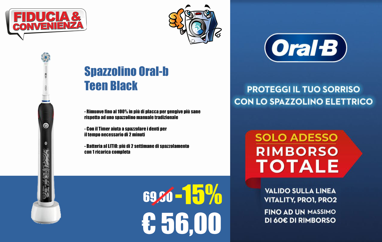 Acquista spazzolino oral B teen Black a 56€ regi...